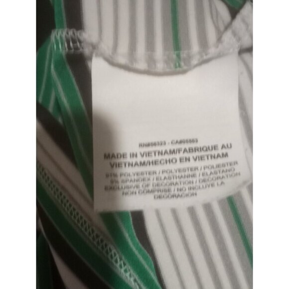 Nike Golf Tour Performance Green Gray Striped Dri Fit Casual Polo Shirt Large L - Picture 11 of 14